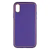 Чехол Leather Case Gold with Frame для Apple iPhone Xs Purple