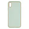 Чехол Leather Case Gold with Frame для Apple iPhone Xs Mint