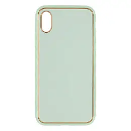 Чохол Leather Case Gold with Frame для Apple iPhone Xs Mint