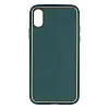 Чехол Leather Case Gold with Frame для Apple iPhone Xs Dark Green