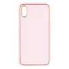 Чехол Leather Case Gold with Frame для Apple iPhone Xs Pink