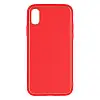 Чехол Leather Case Gold with Frame для Apple iPhone Xs Red