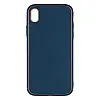 Чехол Leather Case Gold with Frame для Apple iPhone Xr Navy Blue