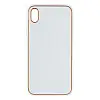 Чехол Leather Case Gold with Frame для Apple iPhone Xr White