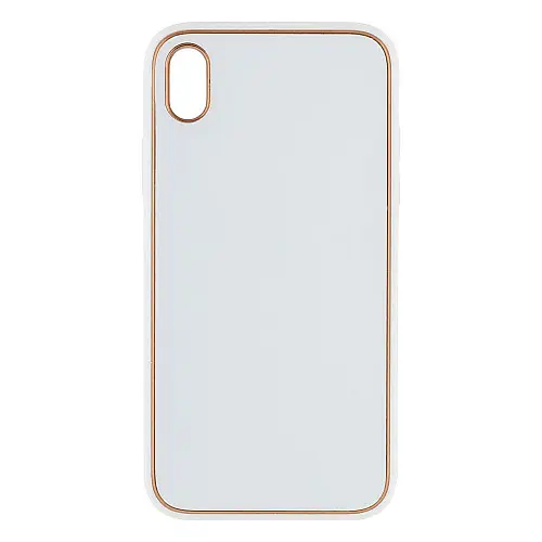 Чехол Leather Case Gold with Frame для Apple iPhone Xr White