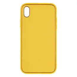 Чехол Leather Case Gold with Frame для Apple iPhone Xr Жовтий