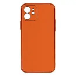 Чохол Leather Case Gold with Frame для Apple iPhone 12 Mini Оранжевий