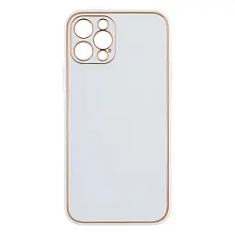 Чохол Leather Case Gold with Frame для Apple iPhone 12 6,1 дюйма White