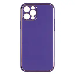 Чохол Leather Case Gold with Frame для Apple iPhone 12 6,1 дюйма Purple