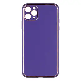 Чохол Leather Case Gold with Frame для Apple iPhone 11 Pro Max Purple
