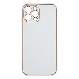 Чохол Leather Case Gold with Frame для Apple iPhone 12 Pro Max White