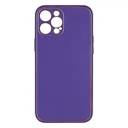 Чохол Leather Case Gold with Frame для Apple iPhone 12 Pro Max Purple