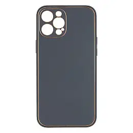 Чохол Leather Case Gold with Frame для Apple iPhone 12 Pro Max Grey