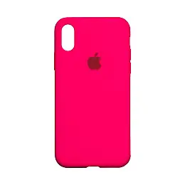 Чехол Original Full Size для Apple iPhone Xs Max Яскраво-рожевий