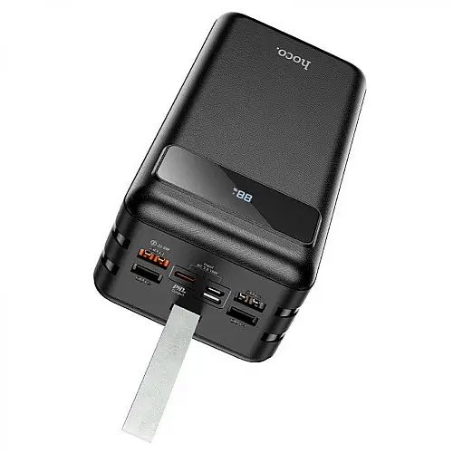 УМБ портативное зарядное Power Bank HOCO Electric J86B 60000mAh 4USB Lightning Type-C QC 5A Black