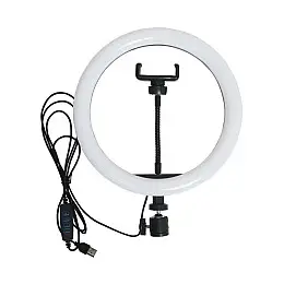 Кольцевая светодиодная LED лампа RIAS ZD-666 26см USB управление на проводе (4_00328)