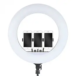 Кольцевая светодиодная LED лампа RIAS RL-18 45см на 3 держателя с пультом ДУ и чехлом (4_00547)