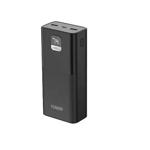 УМБ FONENG Power Bank 30000 mAh (ЖК дисплей) чорний P55