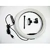 Кольцевая светодиодная LED лампа RIAS MJ33 RGB 33см Разноцветная с держателем USB управление на проводе