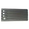 УМБ Power Bank Solar 30000mAh повербанк 4 в 1 с солнечной панелью, экраном, фонариком Black (11229-hbr)