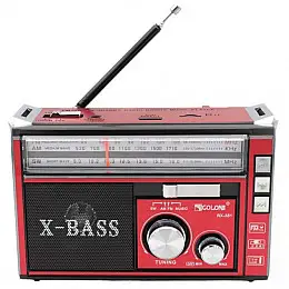 Радіоприймач Golon Rx-381 з Mp3 та ліхтариком червоний