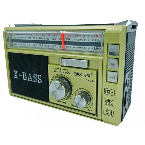 Радіоприймач Golon Rx-381 з Mp3 та ліхтариком Зелений