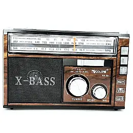 Радіоприймач Golon Rx-381 з Mp3 та ліхтариком Коричневий