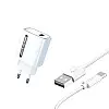 Сетеве зарядний пристрій Aspor A803 18W QC 3.0 + USB кабель Micro- білий