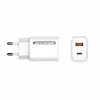 Сетеве зарядний пристрій Aspor A806 Fast Charger (USB/USB-C/3A/33W) - білий