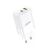 Сетеве зарядний пристрій Aspor A851 Universal Travel Charge (USB/USB-C/3A/65W) - білий