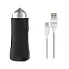 Автомобільне зарядне пристрій Aspor A918 Metal LED (2USB/3.4A) + кабель USB – Micro- чорний