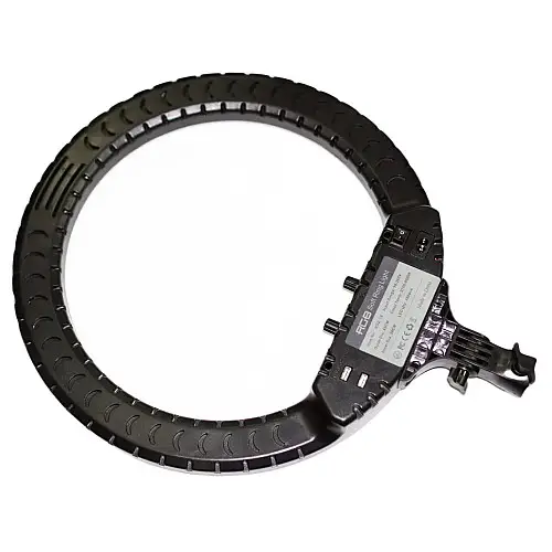 Кольцевая светодиодная LED лампа RIAS RL-18 RGB 45см Разноцветная на 3 держателя с Пультом ДУ (3_04095)