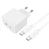 Сетевое зарядное устройство Hoco CS13A Ocean PD20W Type-C to Type-C White