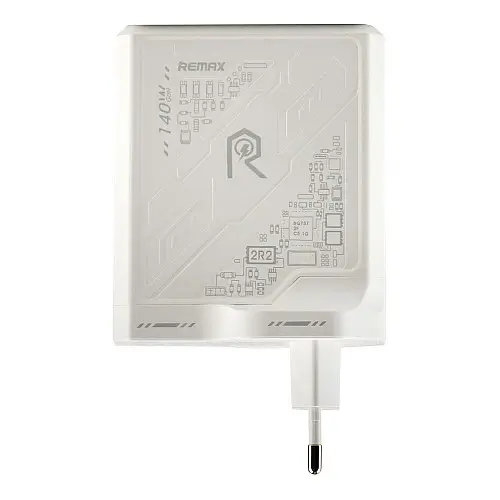 Сетевое зарядное устройство Remax RP-U106 Mecha Warrior GaN 140W 2C/1A MacBook Pro PD 3.1 Lenovo IdeaPad 14pro White