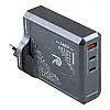 Сетевий зарядний пристрій Remax RP-U106 Mecha Warrior GaN 140W 2C/1A MacBook Pro PD 3.1 Lenovo IdeaPad 14pro Сірий