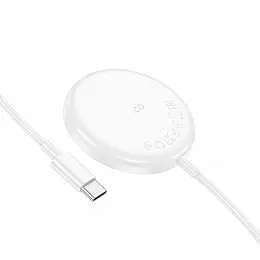 Бездротовий зарядний пристрій Hoco CW50 Fast 3-в-1 магнітний iWatch 2.5W/MagSafe 7.5W Type-C AirPods / iWatch 1–8 SE/SE2 Ultra Білий