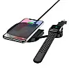 Бездротовий зарядний пристрій Usams US-CD89 2in1 Wireless Charger 10W Black (CD89JN01)