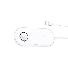 Бездротовий зарядний пристрій Usams US-CD119 2in1 Wireless Charger 10W Білий (CD119WH01)