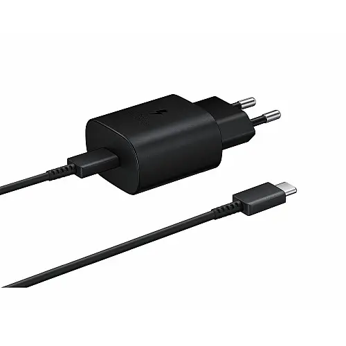 Зарядний комплект Samsung EP-TA800NBE USB Type-C PD 3.0 PPS Max 25W S20 A53 A73 A33 A13 Чорний