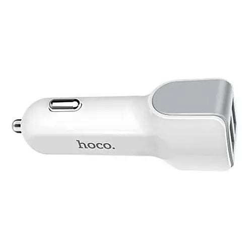 Автомобільне зарядне пристрій від прикурювача Hoco Z23 2xUSB 2.4A Біле