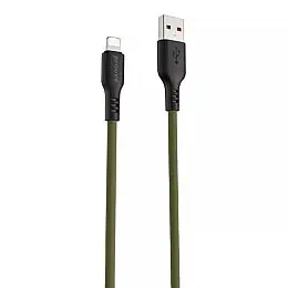Кабель Proove Rebirth Lightning 2.4A 1м green