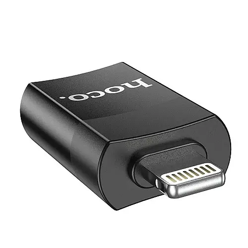 Адаптер перехідник OTG Hoco UA17 Lightning-USB 2.0 Black (31552_2906977)