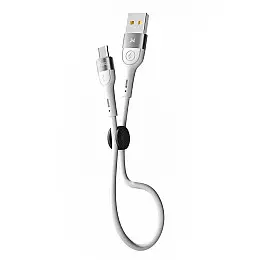 Кабель для зарядки USB Ridea RC-XS51 X-Silicone USB-МicroUSB 60W 20V/3A 0.25m Білий