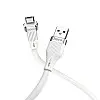 Кабель для зарядки USB Hoco U72 Forest Silicone USB-МicroUSB 1.2 м 2.4A Білий