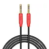 Кабель Hoco UPA11 Jack 3.5 мм (папа) - Jack 3.5 мм (папа) AUX 1.5 м Чорний-Червоний
