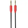 Кабель Hoco UPA11 Jack 3.5 мм (папа) - Jack 3.5 мм (папа) AUX 1.5 м Чорний-Червоний