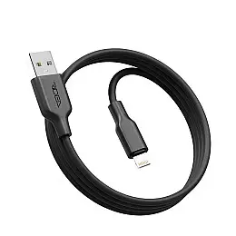 Кабель для зарядки та обміну даними USB Ridea RC-AI21 AirSiliconePro 12W 5V/2.4A USB-Lightning 1 м Чорний