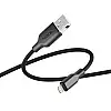 Кабель для зарядки и обмена данными USB Ridea RC-AI21 AirSiliconePro 12W 5V/2.4A USB-Lightning 1 м Черный