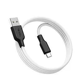 Кабель для зарядки та обміну даними USB Ridea RC-AI21 AirSiliconePro 60W 20V/3A USB-Type C 1 м Біло-чорний