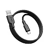 Кабель для зарядки и обмена данными USB Ridea RC-AI21 AirSiliconePro 60W 20V/3A USB-Type C 1 м Черный